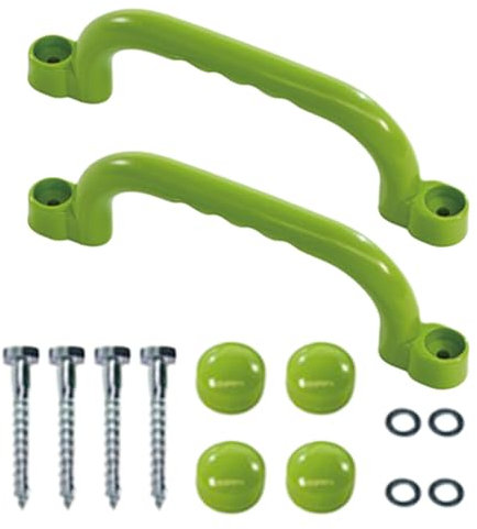 Playground Safety Handles, Non Slip Kids Playground Grab Handles, Hand Grip Bar for Playhouse Treehouse Climbing Frame Jungle Gym Backyard Park School, 2 Pieces