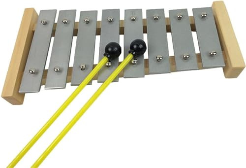 Glockenspiel, Xylofon 8-ton aluminiumplatta träbas slagverk instrument
