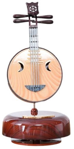 Puthernm Caja de música giratoria estilo literario y clásico, decoración de oficina, regalo de cumpleaños para Melomana, Luna