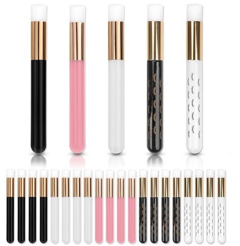 30 Piezas Cepillo de Limpieza de Pestañas, 5 Estilos Cepillo de Pestañas, Brochas de Champú Cepillos de Limpieza Cosmético para Pestaña Limpieza Cosmético