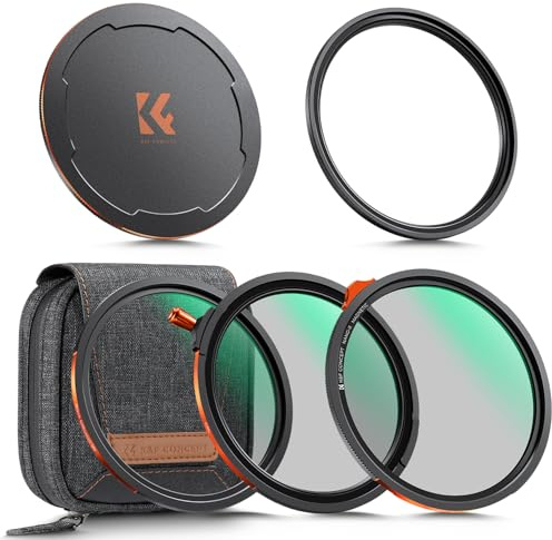 K&F CONCEPT Nano-Xcel 95mm Filtro Magnético CPL+ND2-32+Black-Mist 1/4，