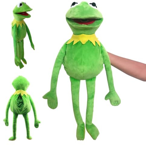 KQWVZ Frog Hand Puppet with Working Mouth, 60cm Soft Hand Frog Stuffed Plush Toy, Funny Puppet's Toy, Frog Plush Hand Puppets, Frog Anime Puppets for Children & Adults Birthday Gift Ssurprise