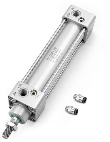 Baomain pneumatisk luftcylinder SC 32-200 32 mm borr 200 mm slagskruvad kolvstång dubbel åtgärd (1)