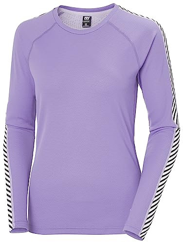 Helly Hansen Womens W LIFA Active Stripe Crew, Heather, L