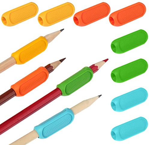 TIESOME Grepp, 8 st ergonomiska silikonpenngrepp skrivhjälp pennhållare korrigerare skrivverktyg för barn och studenter