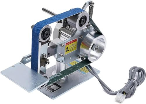 Lightakai Bandschleifer, 550W AC 220 V Elektroschleifer Bandschleifer Multi-Funktions-Tischbandmaschine Geschwindigkeitsverstellbare für Holz Metall