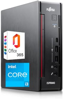 Mini pc Fujitsu Esprimo Q957 • Intel Core i3 6100T • 8GB Ram • 256 GB Ssd • ingresso Type-C e WIFI • windwos 11 pro + office 365 (ricondizionato)