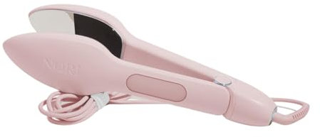 Nori Press - Ferro da stiro a vapore da viaggio, ferro da stiro a mano con funzione vapore opzionale, non richiede asse da stiro, facile da usare con 6 impostazioni di tessuto, elimina le pieghe, rosa