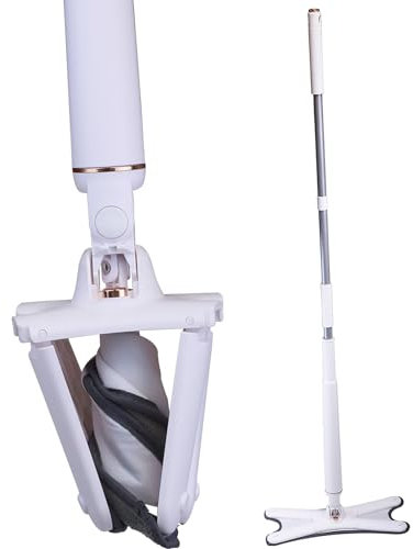 Mocio in microfibra di tipo X, facile da spremere e ruotare mocio piatto, mocio a forma di farfalla per strizzare facilmente, mocio pigro per il cambio del panno con un clic