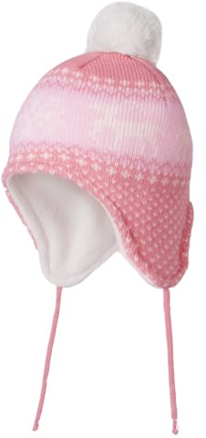 1 st söt barnhatt, öronskyddsmössa för barn, varm fleece hatt, stickad mössa av ull för barn