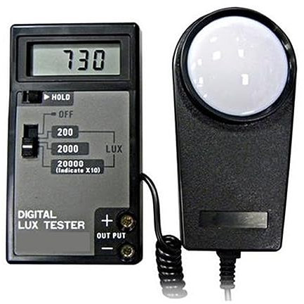 Luxometro, Medidor De Luz Digital 0-20000 Lux Prueba Ambiental Tipo De Mano Iluminómetro Fotómetro Detector Medición,para jardín, interior y fotografía