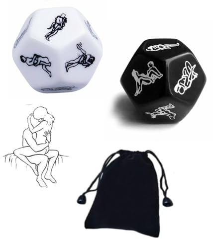 AJOHBM Dadi Poliedrici con letto di tavolo da carte e giochi per coppia + in regalo da camera 2PCS