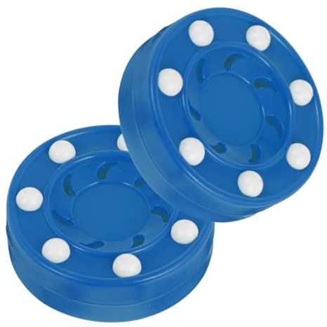 Toyvian Discos de Hockey sobre Patines 2piezas para Entrenamiento Profesional, Material PP Resistente, Diseño Redondo para Clubes y Equipos en Pistas de Concreto Liso Color Aleatorio