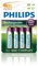 PHILIPS AA Batterien - HR6/1.2V - Aufladbar - NiMH Batterien - 4 Stück