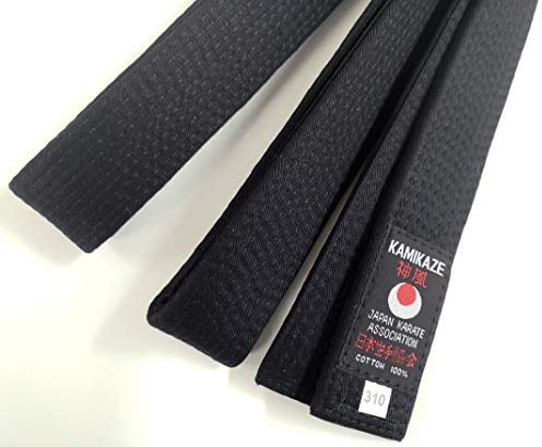 Cinturón Negro KAMIKAZE algodón (3.5/260 cm)