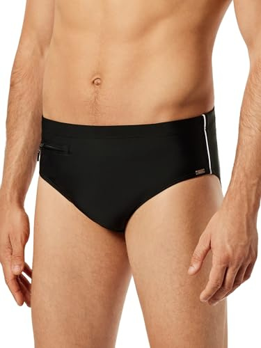 Schiesser Herren zwembroek Slip Comfort Badehose, Schwarz, L EU