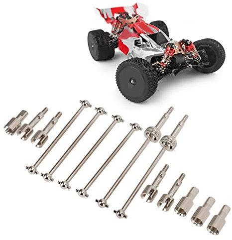 Kit de Ejes de Transmisión RC, Ejes de Transmisión de Acero de Alta Resistencia, Juntas de Hueso de Perro, Mejora de Tratamiento Térmico para Coches RC de Alta Gama y Resistencia