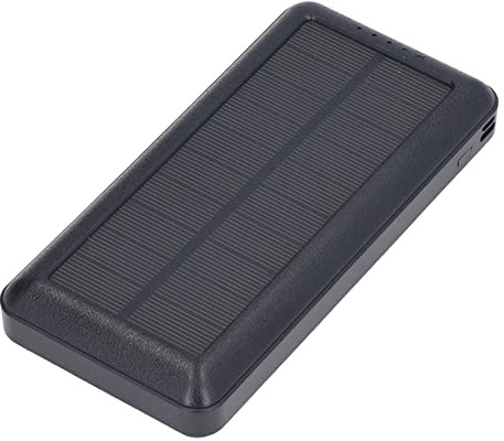 Bärbar strömkälla utomhus camping äventyr fiske 30 000 mAh inklusive bergsklättring solenergi kraftbank svart 2 LED med 3 gränssnittsfärger för solkraftkälla