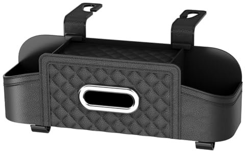 Dedjgoo Car Seat Back Storage Box Multifunctional Auto Tissue Universal Backseat Water Cup Holder Hanging Organizer Black Parts