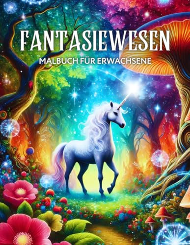 Fantasiewesen Malbuch für Erwachsene: Fantasy Ausmalbuch mit Feen, Drachen, Einhörnern, Meerjungfrauen, Gnomen und vielen anderen magischen Kreaturen