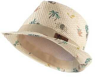 Sterntaler pojkar Hatt Strohhut Mit Ripsband Bedruckt Mit Safari Tieren