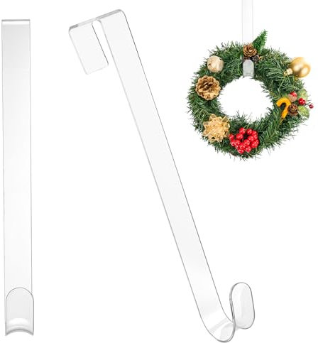 Giantree Türhaken für Kranz, Kranz Aufhänger Türhaken für Weihnachten Tür Türhaken zum Einhängen Kranz Aufhänger für Haustür für Weihnachten Dekorationen(2)