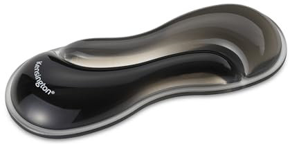 Kensington K62438WW - Reposamuñecas Slim Duo Gel para Ratón y Trackball, 192 x 72 x 22 mm, Alfombrilla Ergonómica, Evita Sobrecargas y Molestias, Compatible con Ratones y Trackballs, Negro/Gris