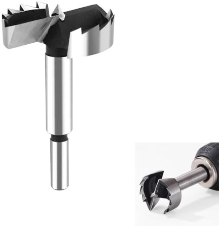 60mm Forstner Drill Bit for Woodworking Heavy-Duty Wood Boring Bits for Woodworking, Furniture, Cabinets, Includes Storage Case