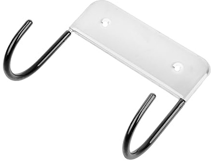 STOBAZA Soporte para Tabla De Planchar Eléctrico De Acero Inoxidable Resistente Al Calor Negro, Gancho Doble para Tablas Tipo t, Organizador Compacto para Baño y Lavandería
