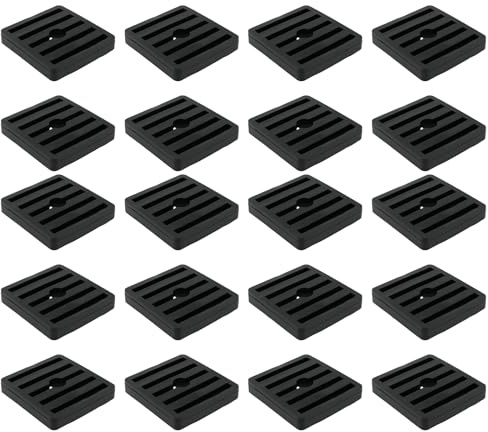 YINETTECH 20Pcs Air Conditioner Rubber Vibration Dampers 47x47x8mm for Outdoor Split Air Conditioner Condenser
