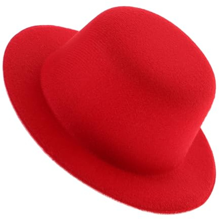 GARVALON Kleiner Roter Lolita Mini Hut Handgefertigt Puppenhut Modeaccessoire für Damen Vielseitig für Partys Cosplay und Hochzeiten