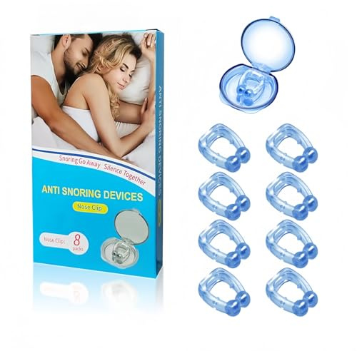 LVNEHAL 8 Pack Anti Snoring Devices,Reusable Magnetic Snore Stopper, Better | Breathing & Noise Removal for Men, Women