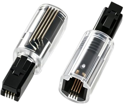 2 Stück Entwirrer für Telefonkabel RJ9 4P4C, 360° Telefonschnur Entwirrer Verdrehschutz, Kabelentwirrer für Telefonhörer, Anti-Tangle Telefon Hörerkabel für Festnetz, Schreibtisch Telefon, Schwarz