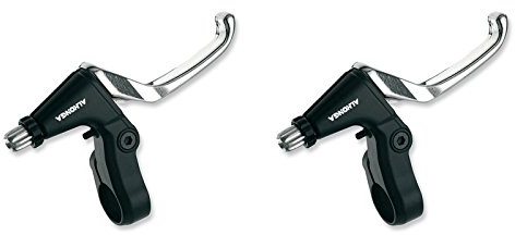 2x Manetas de Freno 20 24 Bicicleta Niño ALHONGA de Aluminio Negro Plata 3555