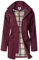 SaphiRose PONCHO Veste de Pluie Longue pour Femme Manteau à Capuche Coupe-Vent Imperméable d'Extérieur Vin Rouge S