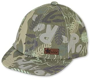 Sterntaler Baby Jungen Baby Cap Baseball-Cap Dinosaurier - Baby Baseball Cap, Kinder Basecap - aus Baumwolle - dunkelgrün, 51