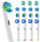 Sulkiwe Testine Compatibile con Oral b Braun Spazzolino Elettrico Pro/Advance Power/Smart/Vitality/Genius Series, Testine di Ricambio adatto per Oral-B, 16 Pezzi (Bianco)