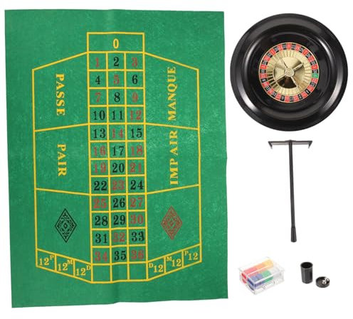 TOPBATHY Roulette Spielset Pokerrad Aus Robustem Material 25cm Tischspiel Zubehör Für Party Und Firmenveranstaltung
