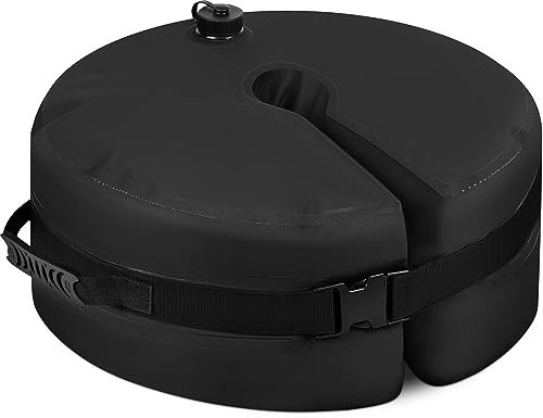 Rhino BaseMate Rhino Schirmständer Gewicht rund mit seitlicher Schlitzöffnung, schwarz - Schirmständer Gewicht Wassersack für Schirmständer Freischwinger Boden