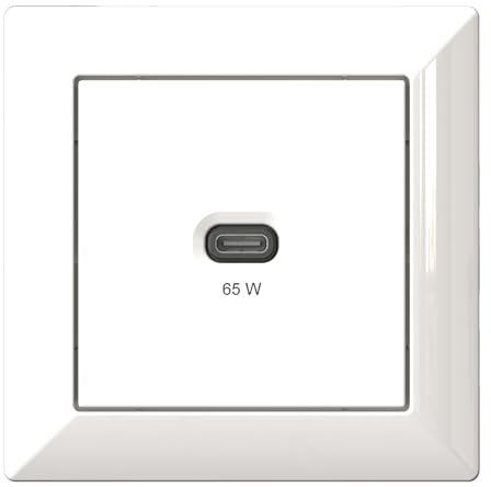 Unterputz USB-Ladestation, USB-C 65 Watt Charger, weiß