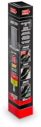 Errecom BKR 3101 Lubricante para Cadena de Bicicletas DRY - 60 ml, Condiciones de terreno Seco y Polvoriento, Jeringa con aplicadores Drop y Huggie System, fórmula fluorescente y perfumada