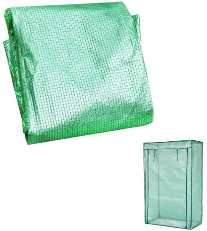 Top Home Solutions® Tomato Greenhouse COVER ONLY Green PE for Portable Greenhouse, Roll-Up Zipped Door – Grow house Cover For Plants And Seedlings - Perfect for Outdoor Garden 100L x 50W x 150H Cm