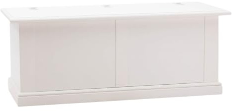 Vicentini arreda CASSAPANCA BAULE IN LEGNO SHABBY CHIC BIANCO