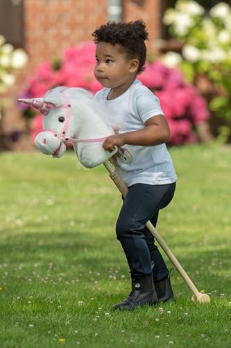 Brama West HKM Steckenpferd Einhorn zum Spielen mit Trense & Soundeffekten Einheitsgröße