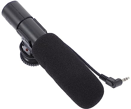 SHINEOFI Micrófono para Cámara Digital Portátil de Alta Sensibilidad Tubo de Voz Compatible Teléfono y Cámara para Grabación E Entrevista