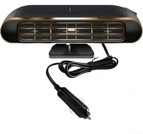 Calentador de coche de 12 V 120 W con doble calefacción y refrigeración, desempañador y descongelador portátil de vehículos, distribución de calor ajustable, diseño compacto para automóviles, camiones