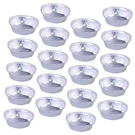 TOYANDONA 20 Piezas Tazones Horneados Freidora de Aire Recipientes de Aluminio para Hornear Redondas para Barbacoa Suministros para Barbacoa Uso Hornos y Freidoras de Aire