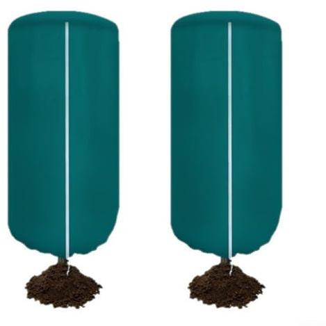 Lot de 2 housses de protection contre le gel pour plantes en tissu non tissé pour jardinage (100 x 120 cm)