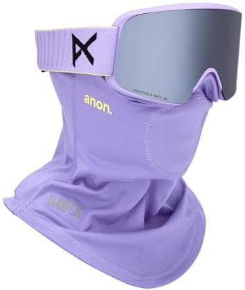 Anon M6 Snow Goggles + Bonus Lens + MFI Face Mask + Case (Frame: Hyper Lilac, Lens: Perceive Sunny Onyx, Spare Lens: Variable Violet)