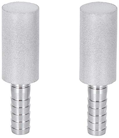 Solinder Stainless Steel Aeration Stone 2Pcs 0.5m with 1/4 Inch Barb for Beer Soda Water, Millions of Pores for Oxygenating Wort, Diffusion Stone, Easily Cleaned with Boiling Water